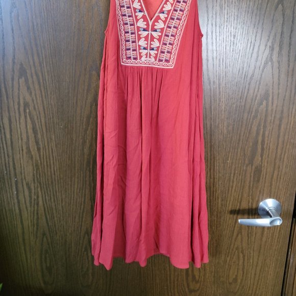 THML Coral Embroidered Beach Dress Size XS - Picture 6 of 10